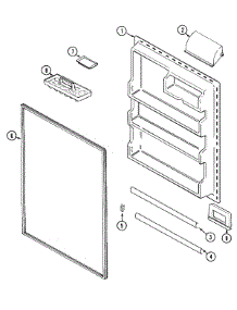 07 - Fresh Food Inner Door parts for Crosley Refrigerator CT21G7Q from AppliancePartsPros.com