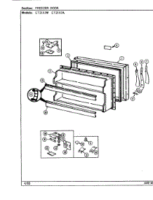 02 - Freezer Door parts for Crosley Refrigerator CT21X7A / DD68A from AppliancePartsPros.com