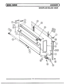 02 - Backsplash / Deluxe (Cae26) parts for Maytag Range CUE840 from AppliancePartsPros.com