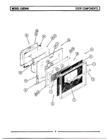 08 - Door Assembly parts for Maytag Range CUE840 from AppliancePartsPros.com