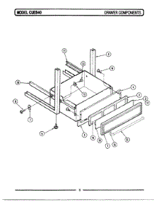 09 - Drawer Components parts for Maytag Range CUE840 from AppliancePartsPros.com