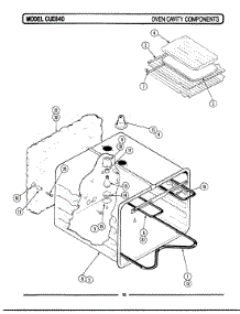 11 - Oven Cavity & Components parts for Maytag Range CUE840 from AppliancePartsPros.com