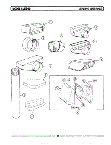 14 - Venting Materials parts for Maytag Range CUE840 from AppliancePartsPros.com