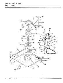 02 - Base & Drive (Rev. B-F) parts for Crosley Washer CW18P2A from AppliancePartsPros.com