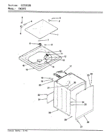 05 - Exterior parts for Crosley Washer CW18P2W from AppliancePartsPros.com