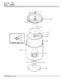 11 - Tub (Orig. Rev. A-D) parts for Crosley Washer CW18P6A from AppliancePartsPros.com