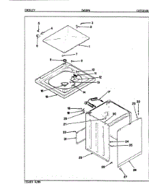 08 - Exterior (Rev. E-G) parts for Crosley Washer CW18P6W from AppliancePartsPros.com