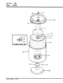 14 - Tub (Rev. E-G) parts for Crosley Washer CW18P6W from AppliancePartsPros.com