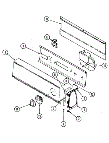 02 - Control Panel parts for Crosley Washer CW18T2A from AppliancePartsPros.com