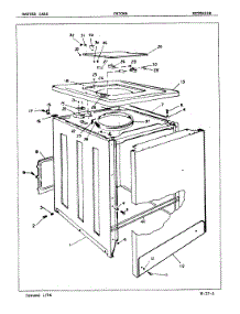 03 - Exterior (Orig. Rev. A-B) parts for Crosley Washer CW20M6 from AppliancePartsPros.com