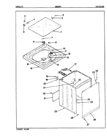 03 - Exterior (Orig. Rev. A-D) parts for Crosley Washer CW20P4W from AppliancePartsPros.com