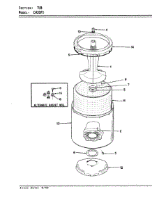12 - Tub (Orig. Rev. A-D) parts for Crosley Washer CW20P5W from AppliancePartsPros.com