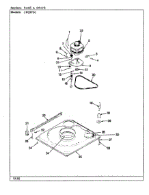 02 - Base & Drive (Rev. A-E) parts for Crosley Washer CW20P5WC from AppliancePartsPros.com