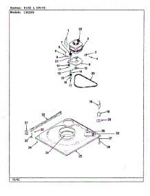 03 - Base & Drive (Rev. J-N) parts for Crosley Washer CW20P6A from AppliancePartsPros.com