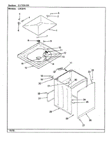 07 - Exterior (Rev. J-N) parts for Crosley Washer CW20P6A from AppliancePartsPros.com