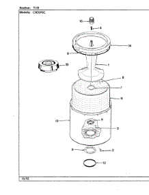 08 - Tub (Rev. A - E) parts for Crosley Washer CW20P6AC from AppliancePartsPros.com