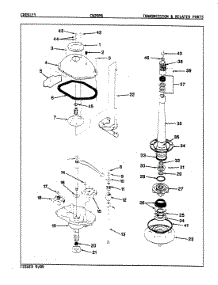 11 - Transmission (Rev. E-H) parts for Crosley Washer CW20P6W from AppliancePartsPros.com