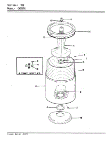12 - Tub (Orig. Rev. A-D) parts for Crosley Washer CW20P6W from AppliancePartsPros.com