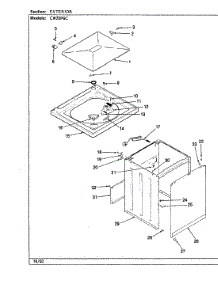 06 - Exterior (Rev. A-E) parts for Crosley Washer CW20P6WC from AppliancePartsPros.com