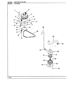 05 - Motor & Pump (Cw20p8d) parts for Crosley Washer CW20P8D from AppliancePartsPros.com