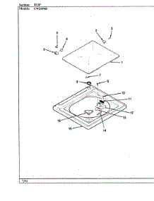 06 - Top (Cw20p8d) parts for Crosley Washer CW20P8D from AppliancePartsPros.com