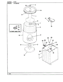 08 - Tub (Cw20p8d) parts for Crosley Washer CW20P8D from AppliancePartsPros.com