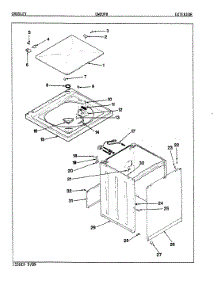 06 - Exterior (Orig. Rev. E-J) parts for Crosley Washer CW20P8W from AppliancePartsPros.com