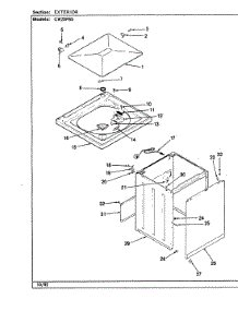 04 - Cabinet (Cw20p8xs)(Rev. A-E) parts for Crosley Washer CW20P8WS from AppliancePartsPros.com