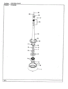 05 - Center Post (Cw20p8xs)(Original) parts for Crosley Washer CW20P8WS from AppliancePartsPros.com
