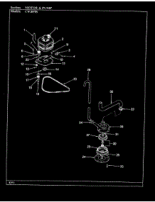 10 - Motor & Pump (Cw20p8xs)(Original) parts for Crosley Washer CW20P8WS from AppliancePartsPros.com