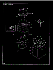 13 - Tub (Cw20p8xs)(Orignial) parts for Crosley Washer CW20P8WS from AppliancePartsPros.com