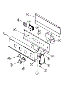 02 - Control Panel parts for Crosley Washer CW20T7A from AppliancePartsPros.com