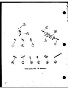 08 - Power Cord parts for Amana Washer CW2303 / P7762131W from AppliancePartsPros.com