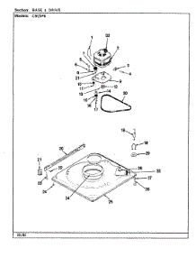 04 - Base & Drive (Rev. F-K) parts for Crosley Washer CW25P6H from AppliancePartsPros.com