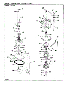 09 - Transmission & Related Parts (Rev. F-K) parts for Crosley Washer CW25P6H from AppliancePartsPros.com