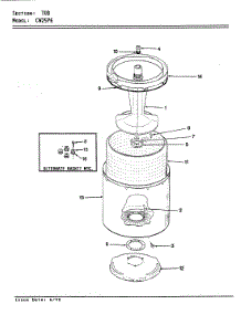 15 - Tub Parts (Rev. E) parts for Crosley Washer CW25P6W from AppliancePartsPros.com