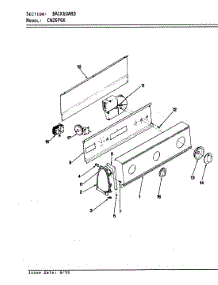 03 - Control Panel (Orig. Rev. A-D) parts for Crosley Washer CW26P6KW from AppliancePartsPros.com