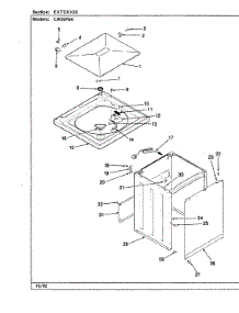 06 - Exterior (Rev. E-J) parts for Crosley Washer CW26P6KW from AppliancePartsPros.com