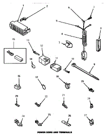 15 - Power Cord & Terminals parts for Amana Washer CW4202W / PCW4202W from AppliancePartsPros.com