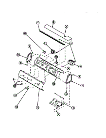 11 - Graphic Panel, Ctrl Mtg Plate And Ctrls parts for Amana Washer CW4202W2 / PCW4202W2 B from AppliancePartsPros.com
