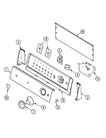 05 - Control Panel parts for Crosley Washer CW6000W from AppliancePartsPros.com