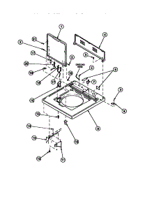 06 - Cab Top / Loading Dr & Ctrl Hood Rear Pan parts for Amana Washer CW8202W2 / PCW8202W2 B from AppliancePartsPros.com