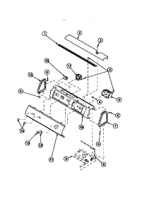 14 - Graphic Panel, Ctrl Mtg Plate And Ctrls parts for Amana Washer CW8202W2 / PCW8202W2 B from AppliancePartsPros.com
