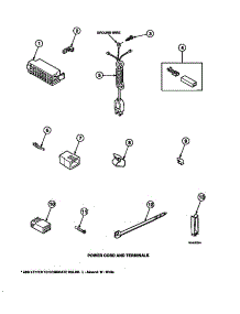 23 - Power Cord And Terminals parts for Amana Washer CW8203W2 / PCW8203W2 A from AppliancePartsPros.com