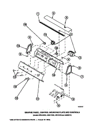11 - Graphic Panel, Ctrl Mtg Plate And Ctrls parts for Amana Washer CW8413W2 / PCW8413W2 A from AppliancePartsPros.com