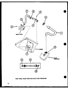 02 - Inlet Hose parts for Amana Washer CW9003W / P1122805W W from AppliancePartsPros.com