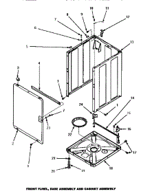 07 - Front Panel, Base Assy & Cabinet Assy parts for Amana Washer CW9203W2 / PCW9203W2 A from AppliancePartsPros.com