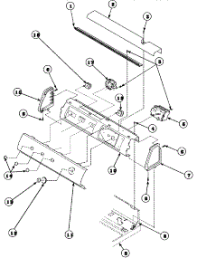 15 - Graphic Panel, Ctrl Mtg Plate And Ctrls parts for Amana Washer CW9203W2 / PCW9203W2 B from AppliancePartsPros.com