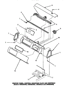 08 - Graphic Panel, Ctrl Mtg Plate & Ctrls parts for Amana Washer CW9203W3 / PCW9203W3 A from AppliancePartsPros.com