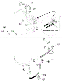 03 - Mixing Valve And Hoses parts for Crosley Washer CW9500W from AppliancePartsPros.com